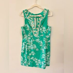 Lilly Pulitzer Teal and White Floral Dress